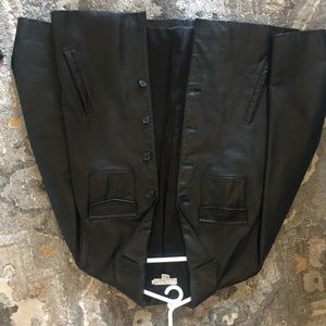 J crew leather blazer